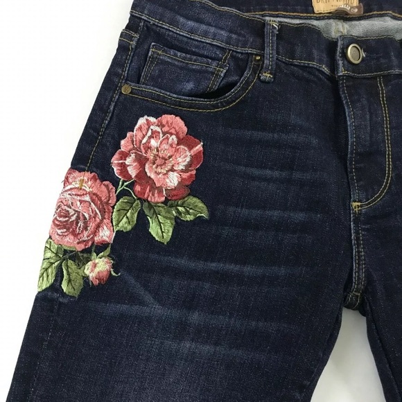 Driftwood Kelly Floral Rose Embroidered Jeans 26 - Picture 9 of 12